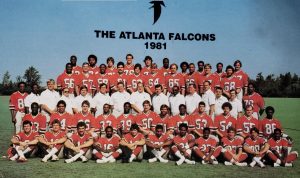 Lyman White with Atlanta Falcons 1981